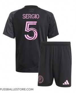 Günstige Inter Miami Sergio Busquets #5 Auswärts Trikotsatzt Kinder 2025-26 Kurzarm (+ Kurze Hosen)